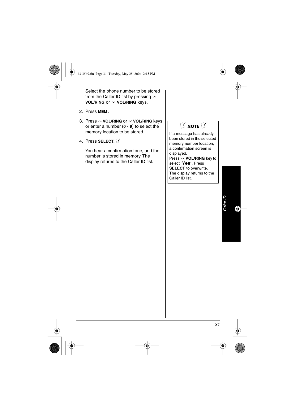 Radio Shack 43-3549 User Manual | Page 31 / 36