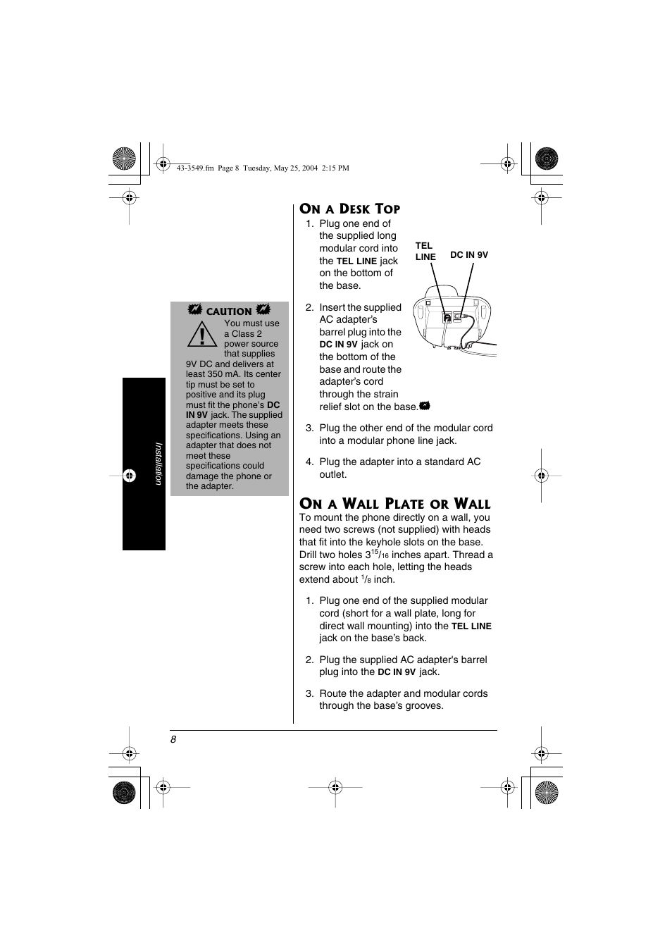 Radio Shack 43-3549 User Manual | Page 8 / 36