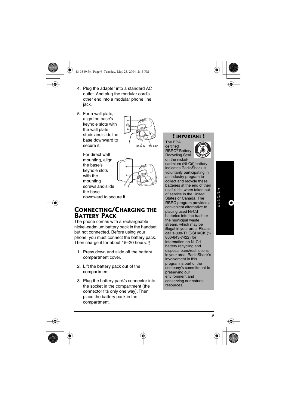 Radio Shack 43-3549 User Manual | Page 9 / 36