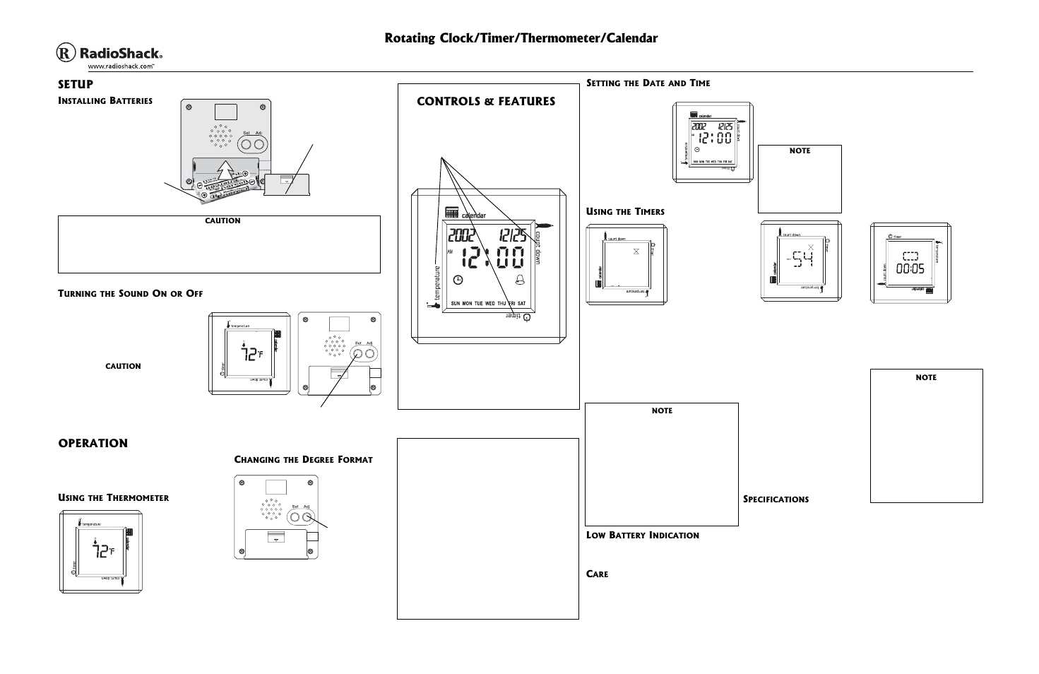 Radio Shack 09A02 User Manual | 1 page