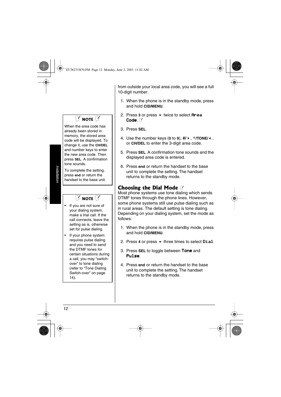 Radio Shack 43-3827 User Manual | Page 12 / 48