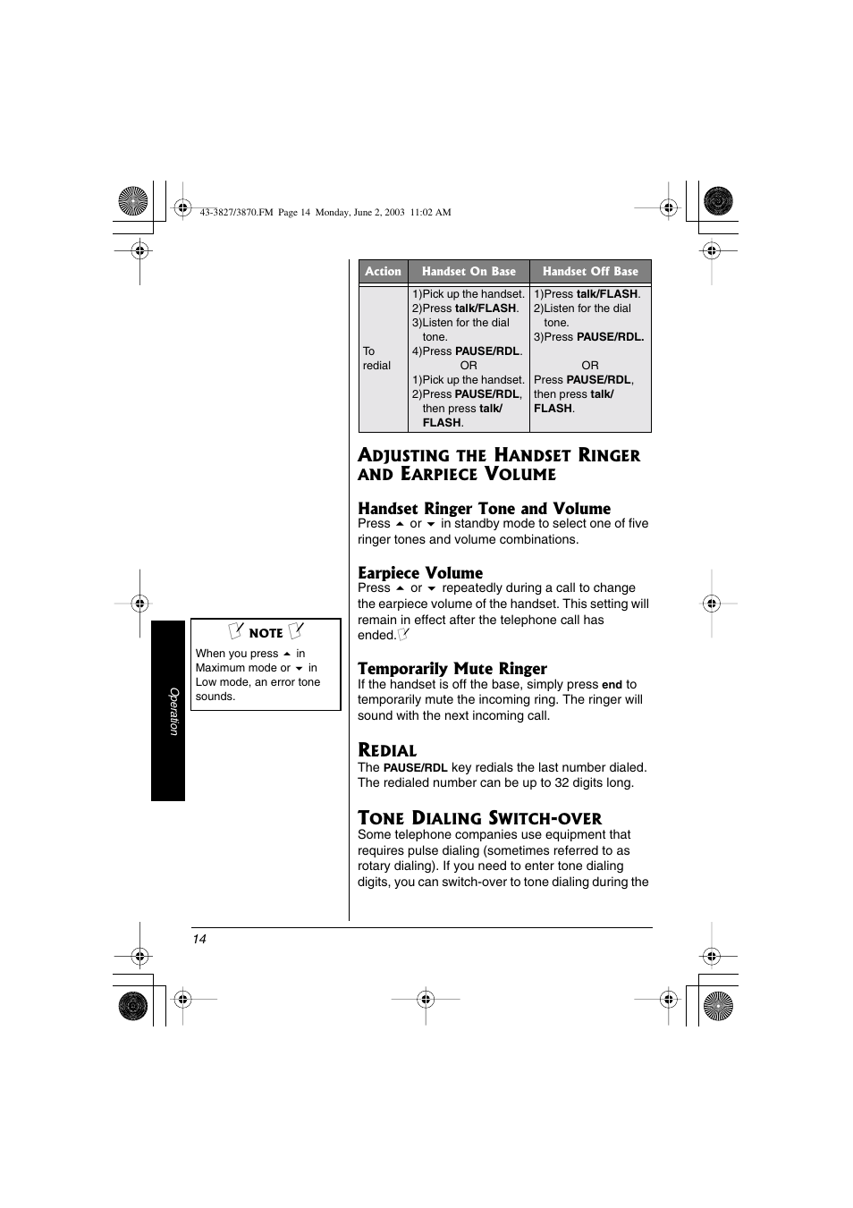 Radio Shack 43-3827 User Manual | Page 14 / 48