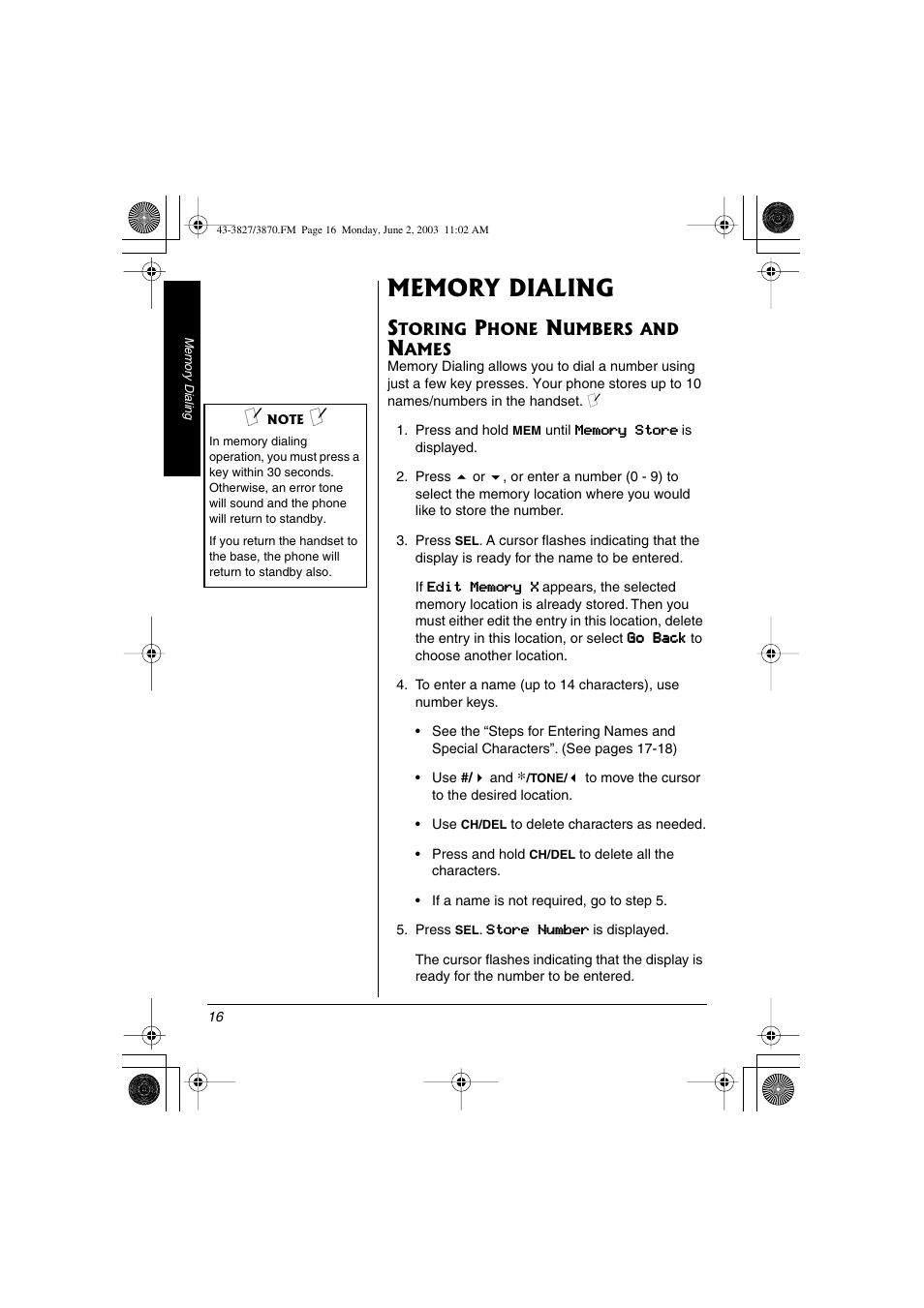 Radio Shack 43-3827 User Manual | Page 16 / 48