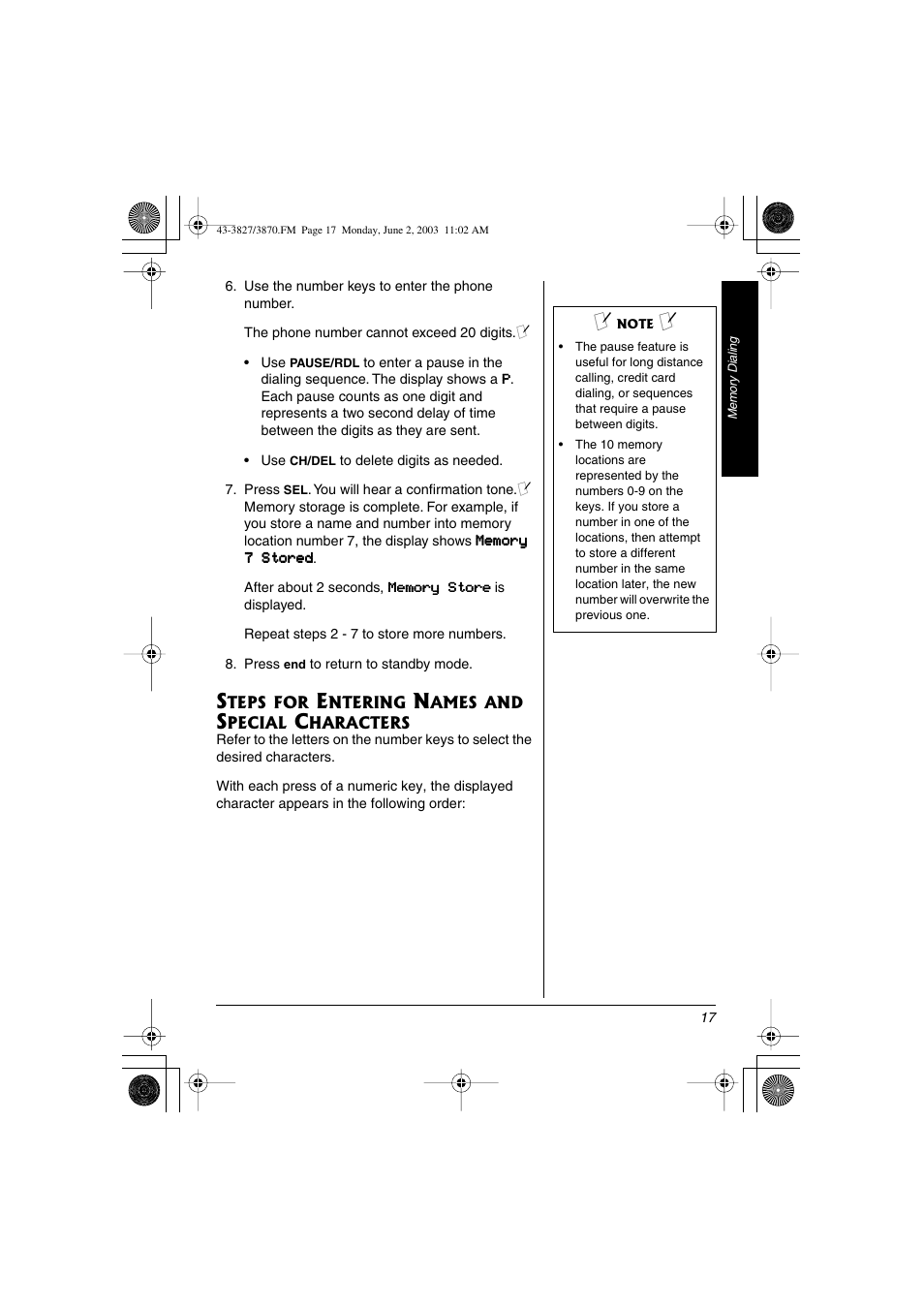 Radio Shack 43-3827 User Manual | Page 17 / 48