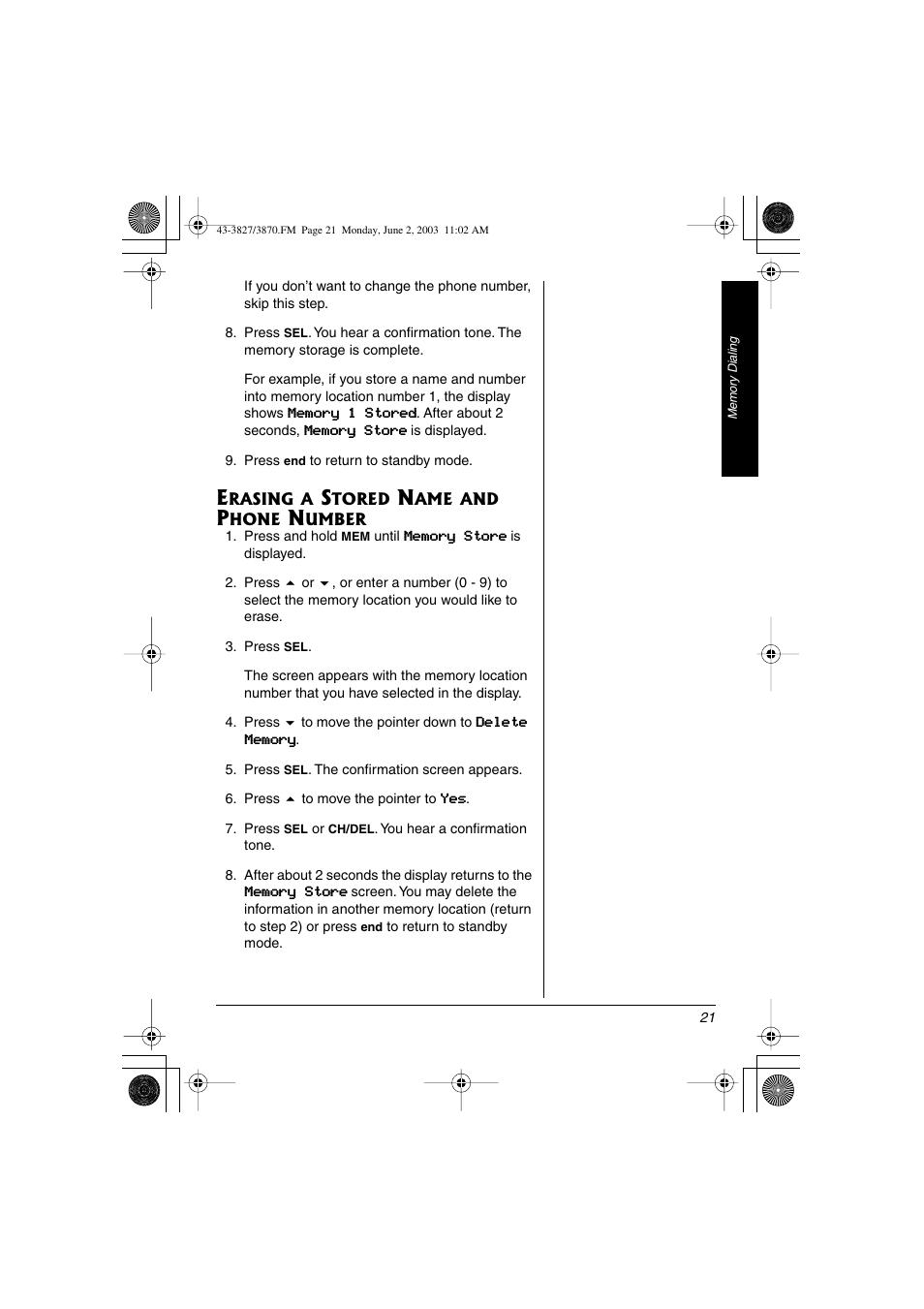 Radio Shack 43-3827 User Manual | Page 21 / 48