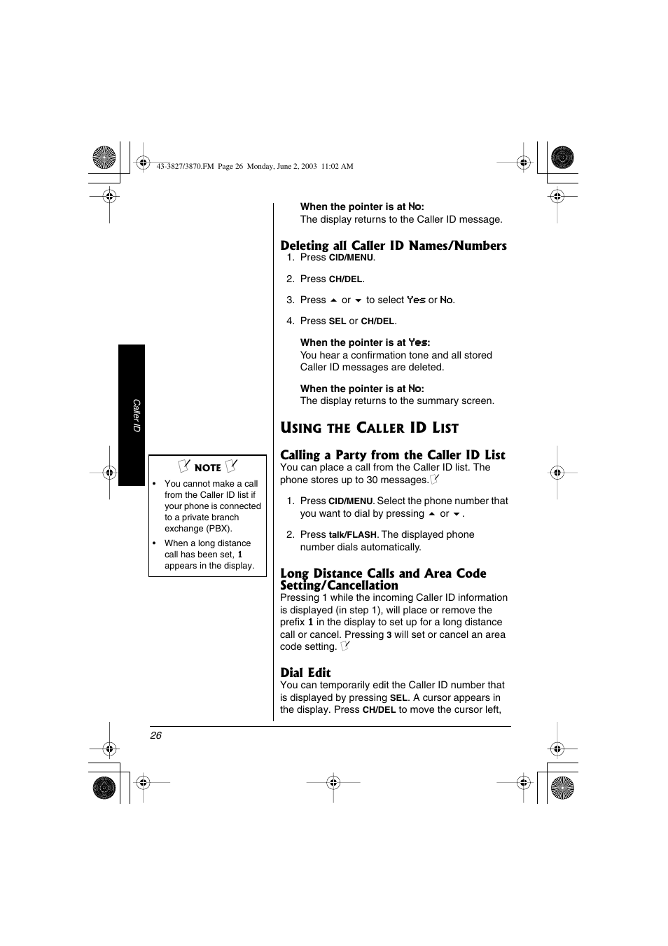 Id l | Radio Shack 43-3827 User Manual | Page 26 / 48