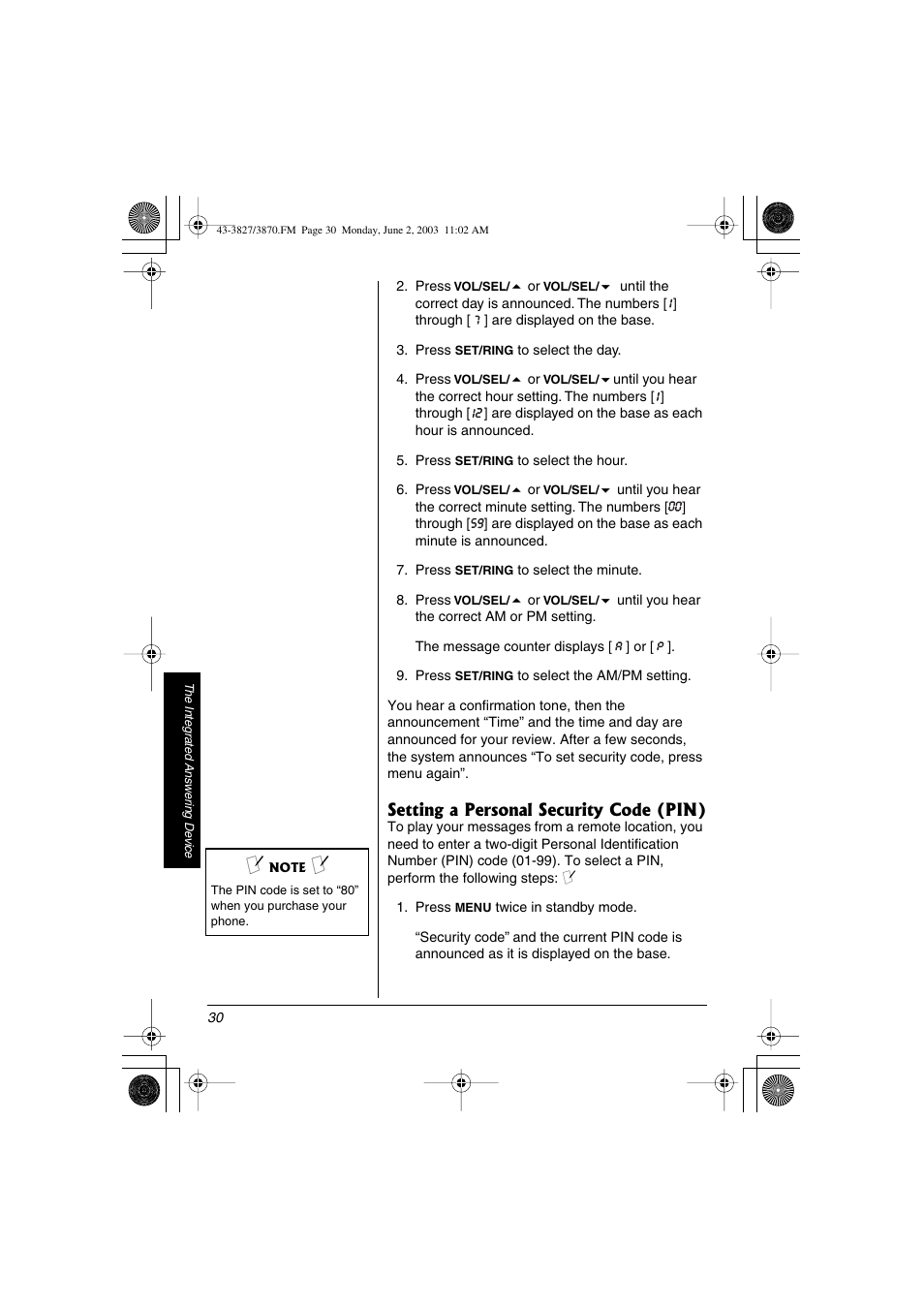 Radio Shack 43-3827 User Manual | Page 30 / 48