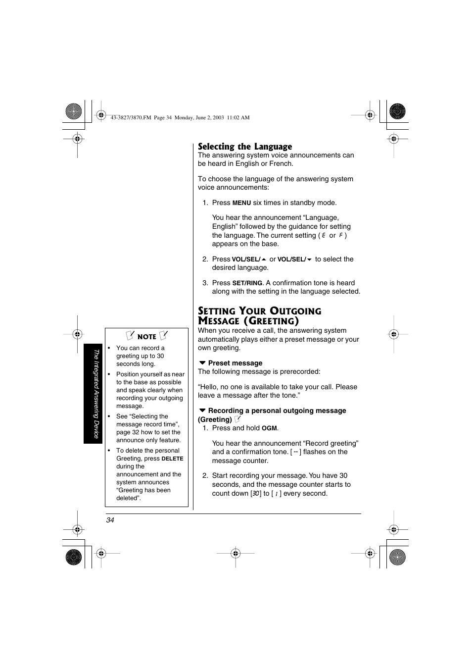 Radio Shack 43-3827 User Manual | Page 34 / 48