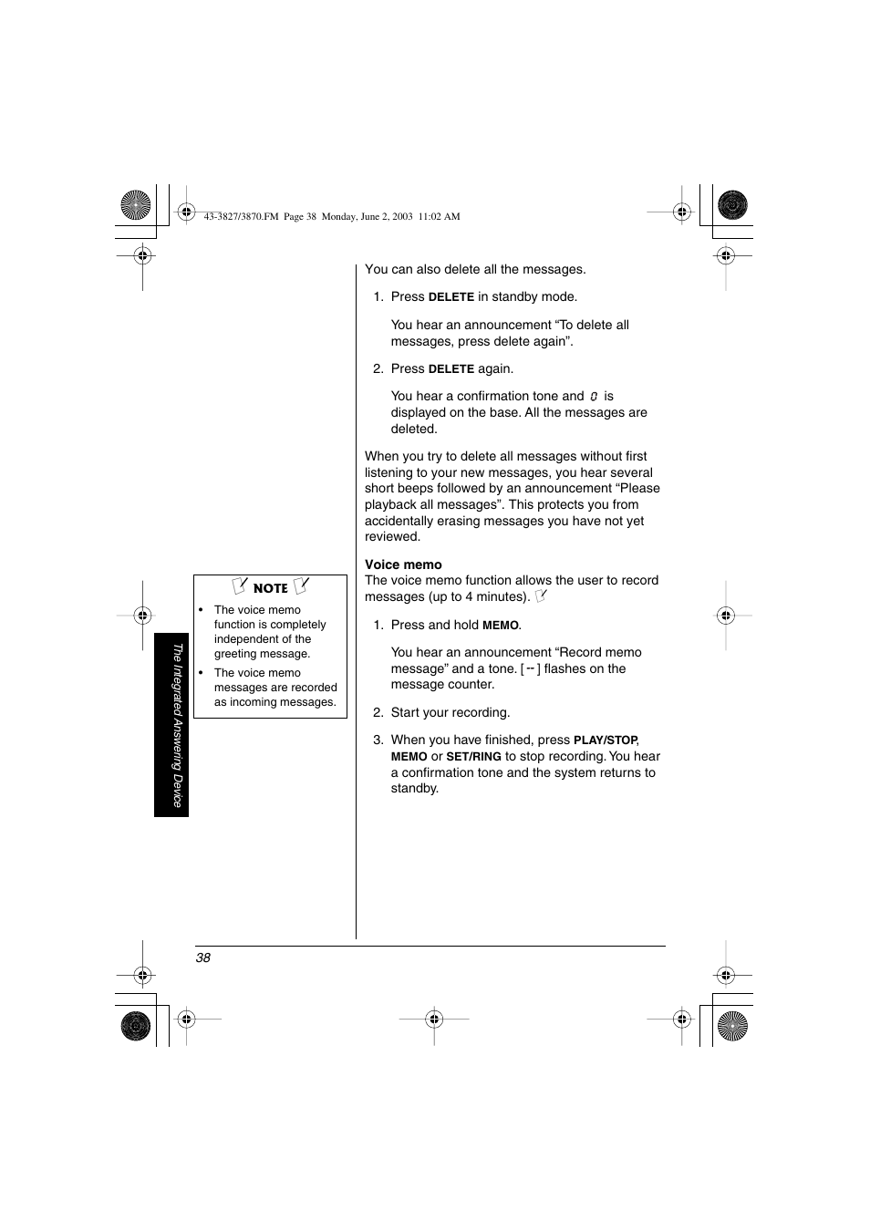 Radio Shack 43-3827 User Manual | Page 38 / 48