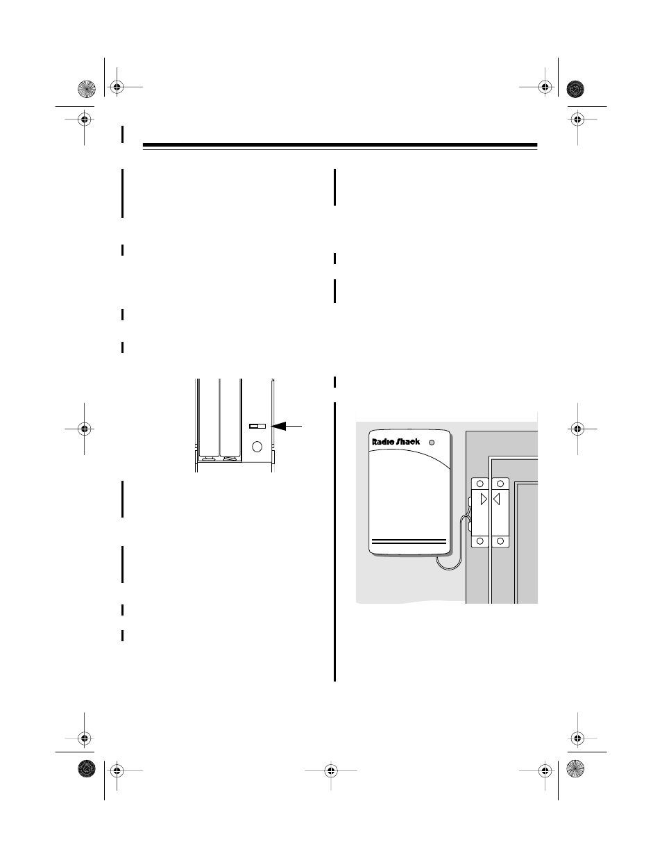 Mounting accessories, Mounting the door/ window sensor transmitters | Radio Shack CENTRAL 5000 49-2570 User Manual | Page 19 / 36
