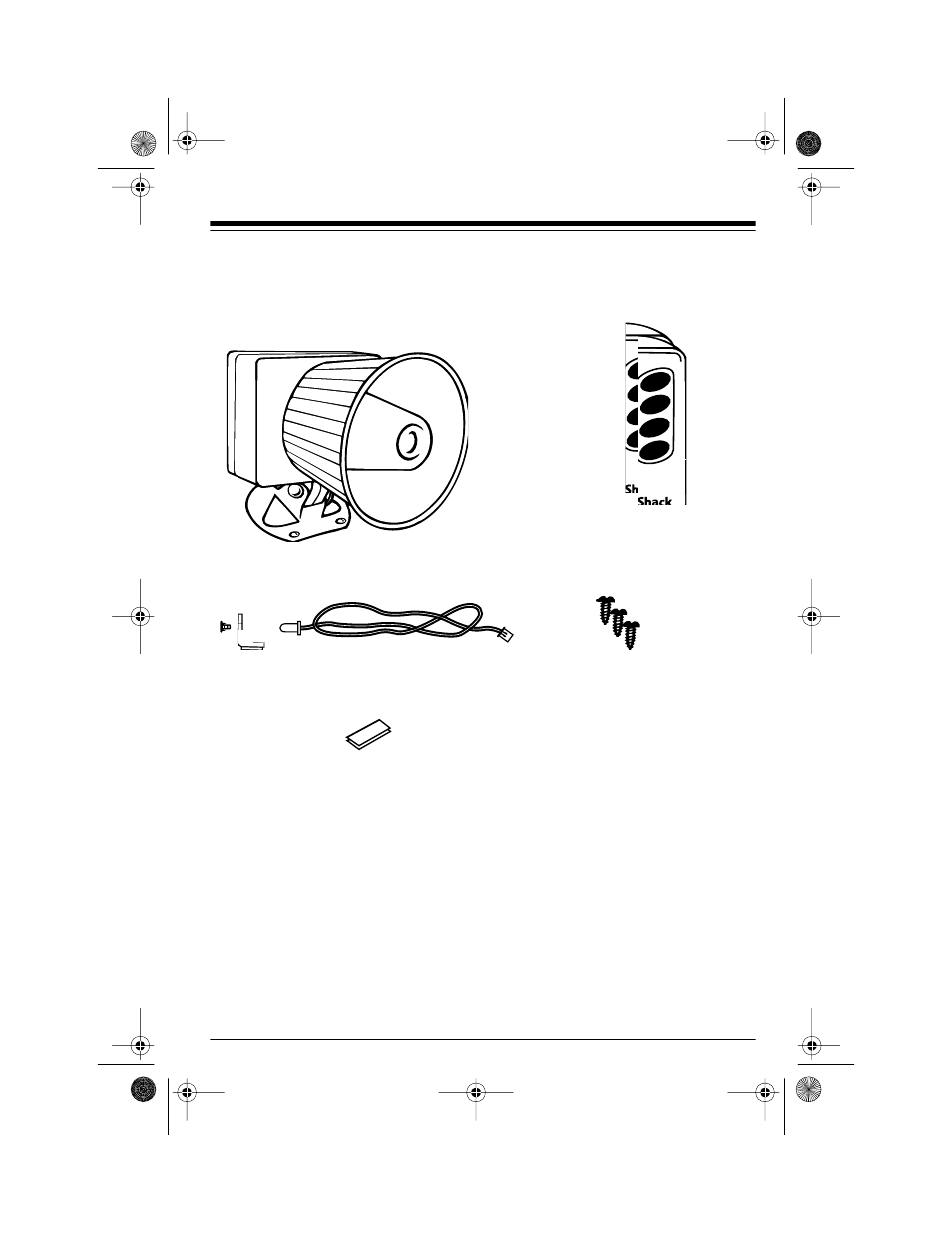 Installing the system, Supplied items | Radio Shack RS-2000 User Manual | Page 5 / 20
