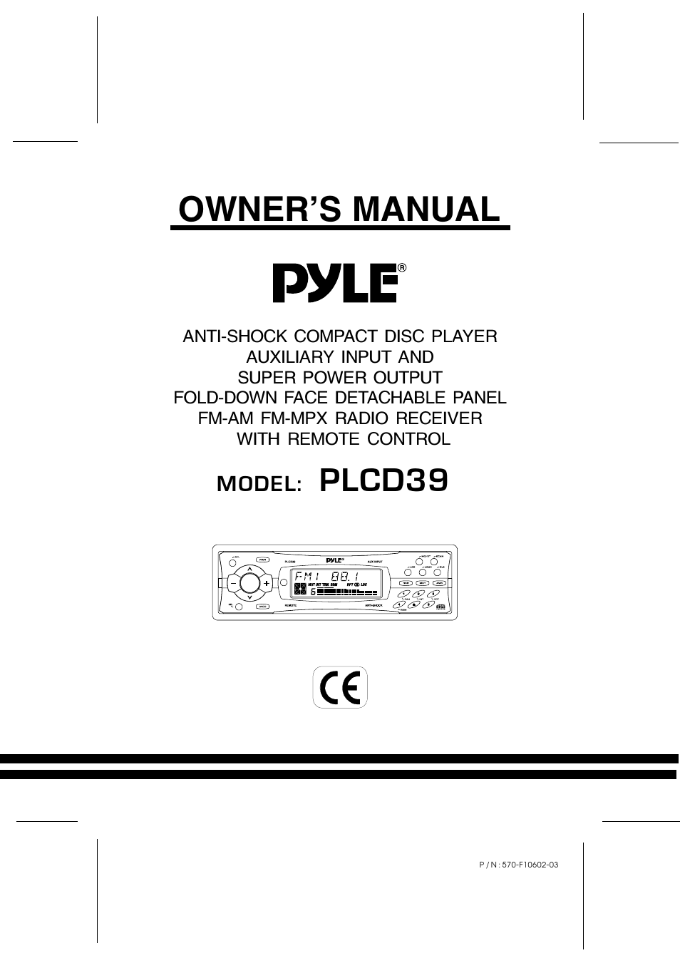 Radio Shack PLCD39 User Manual | 4 pages