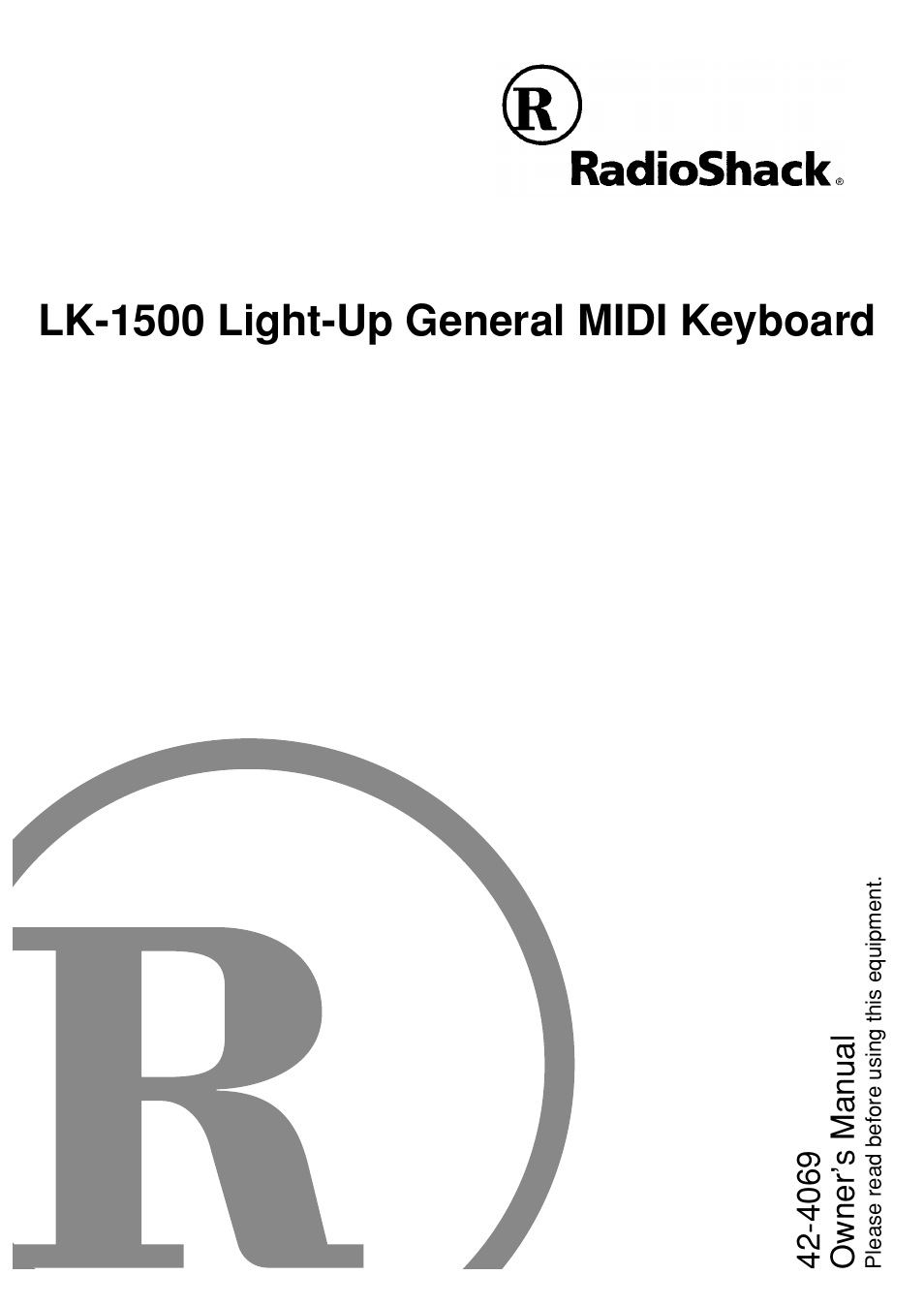 Radio Shack LK-1500 User Manual | 80 pages