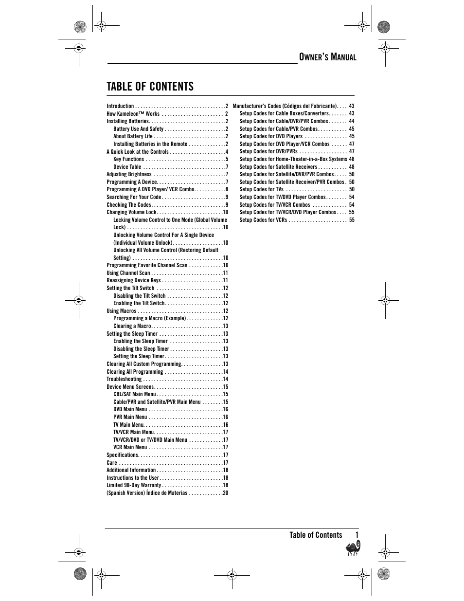 Radio Shack Kameleon 4-in-One User Manual | 58 pages