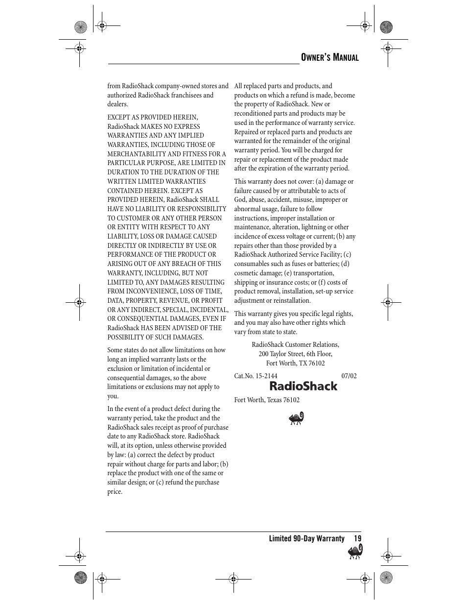 Radio Shack Kameleon 4-in-One User Manual | Page 19 / 58