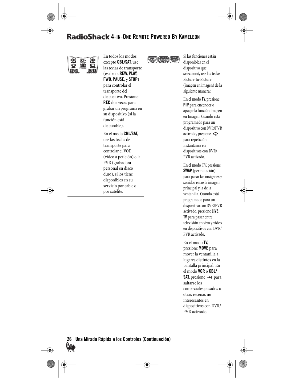 Radio Shack Kameleon 4-in-One User Manual | Page 26 / 58