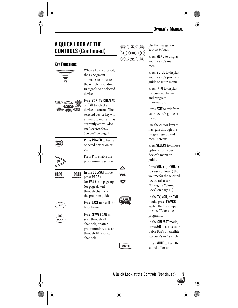 A quick look at the controls (continued) | Radio Shack Kameleon 4-in-One User Manual | Page 5 / 58