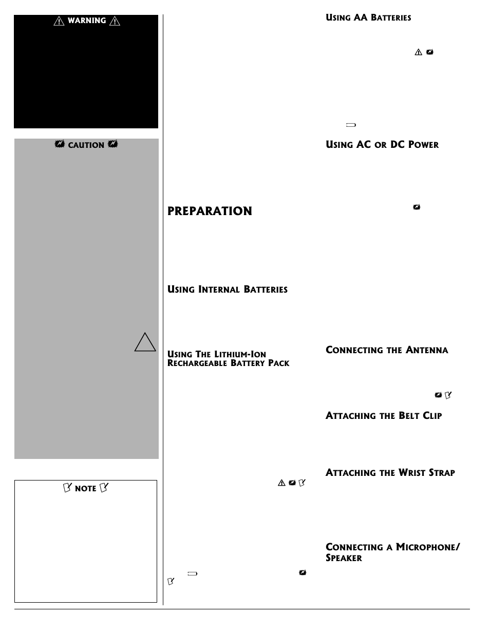 Preparation, Rrr r | Radio Shack HTX-420 User Manual | Page 2 / 11