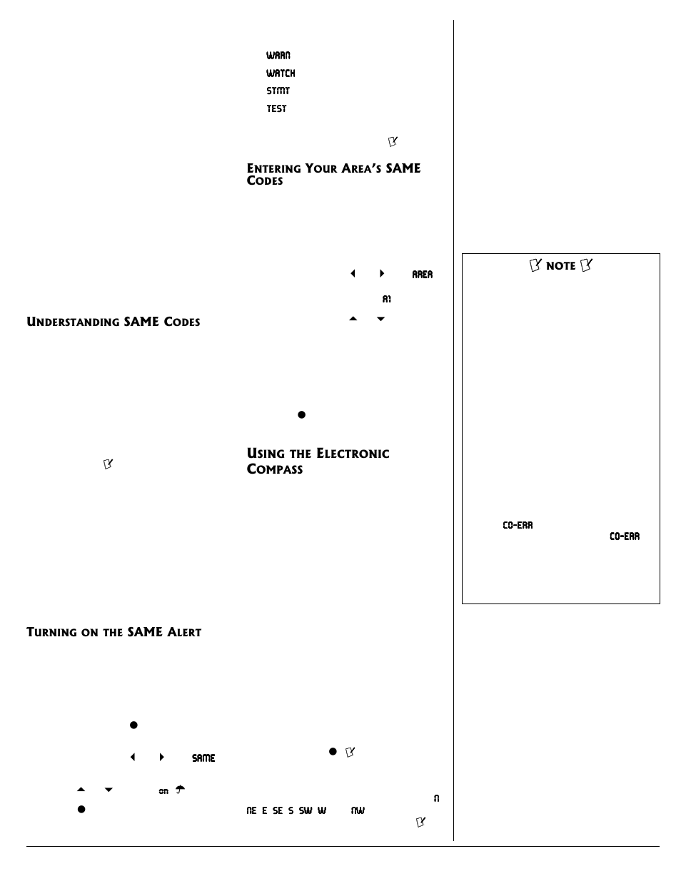 Using the electronic compass | Radio Shack HTX-420 User Manual | Page 9 / 11