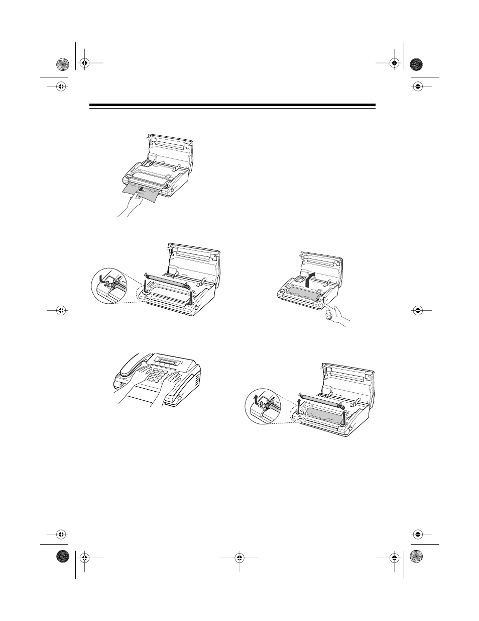 Clearing a paper jam | Radio Shack TFX-1031 User Manual | Page 30 / 36