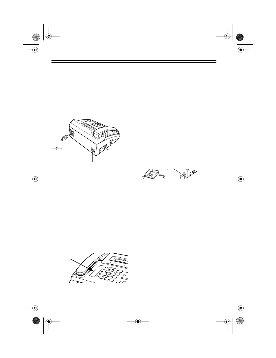 Connecting to power, Connecting an extension phone or answering machine | Radio Shack TFX-1031 User Manual | Page 8 / 36