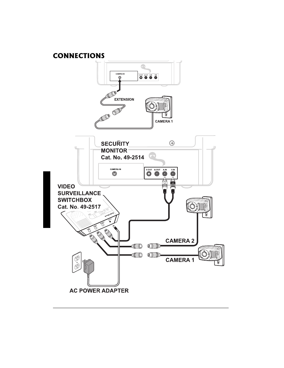 Connections | Radio Shack 49-2514 User Manual | Page 4 / 8