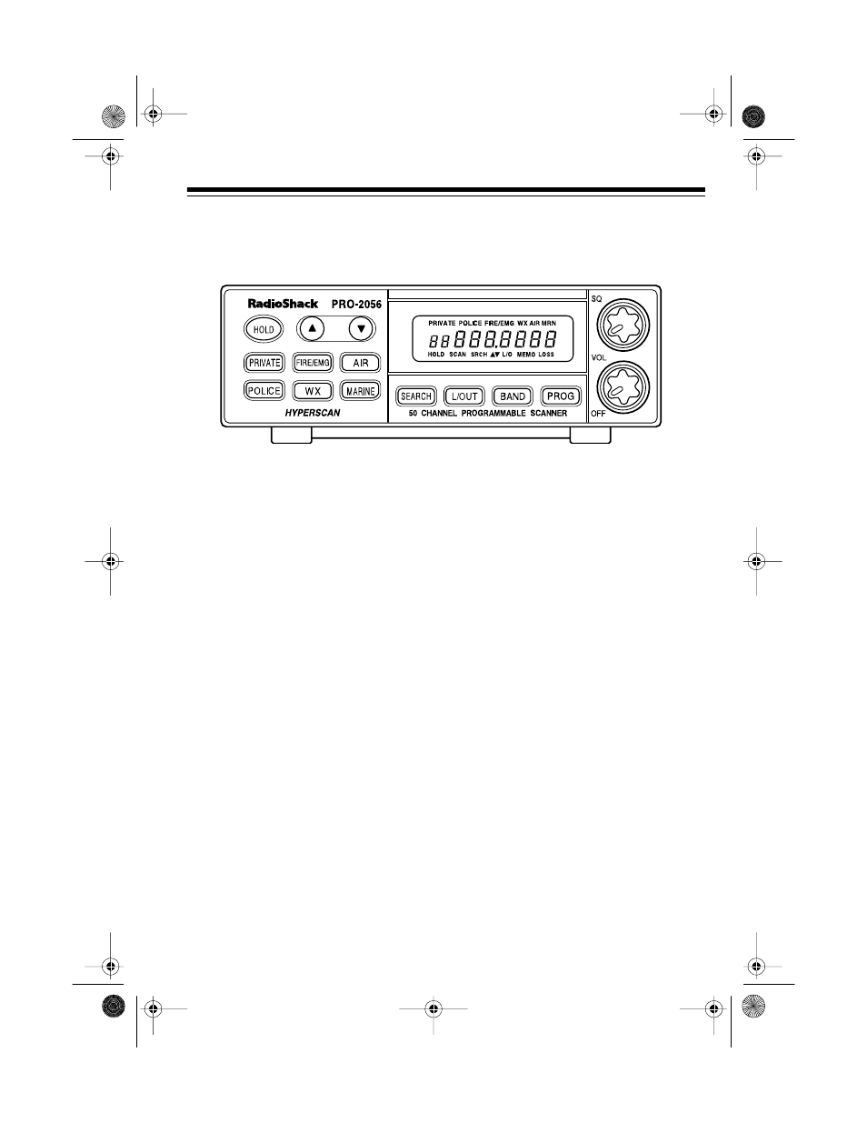 A look at the front panel | Radio Shack PRO-2056 User Manual | Page 17 / 40