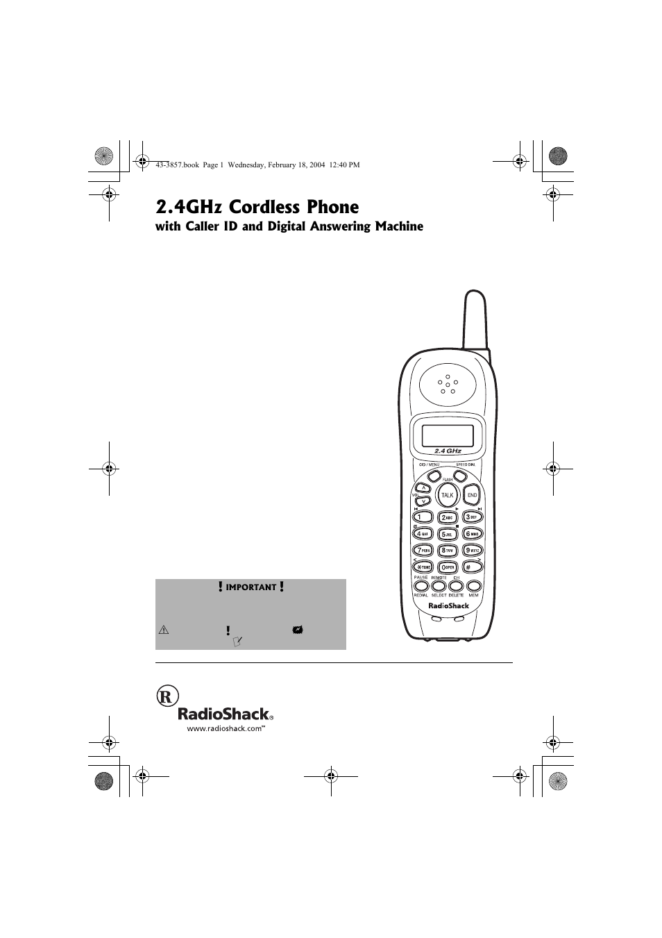 Radio Shack 43-3857 User Manual | 44 pages