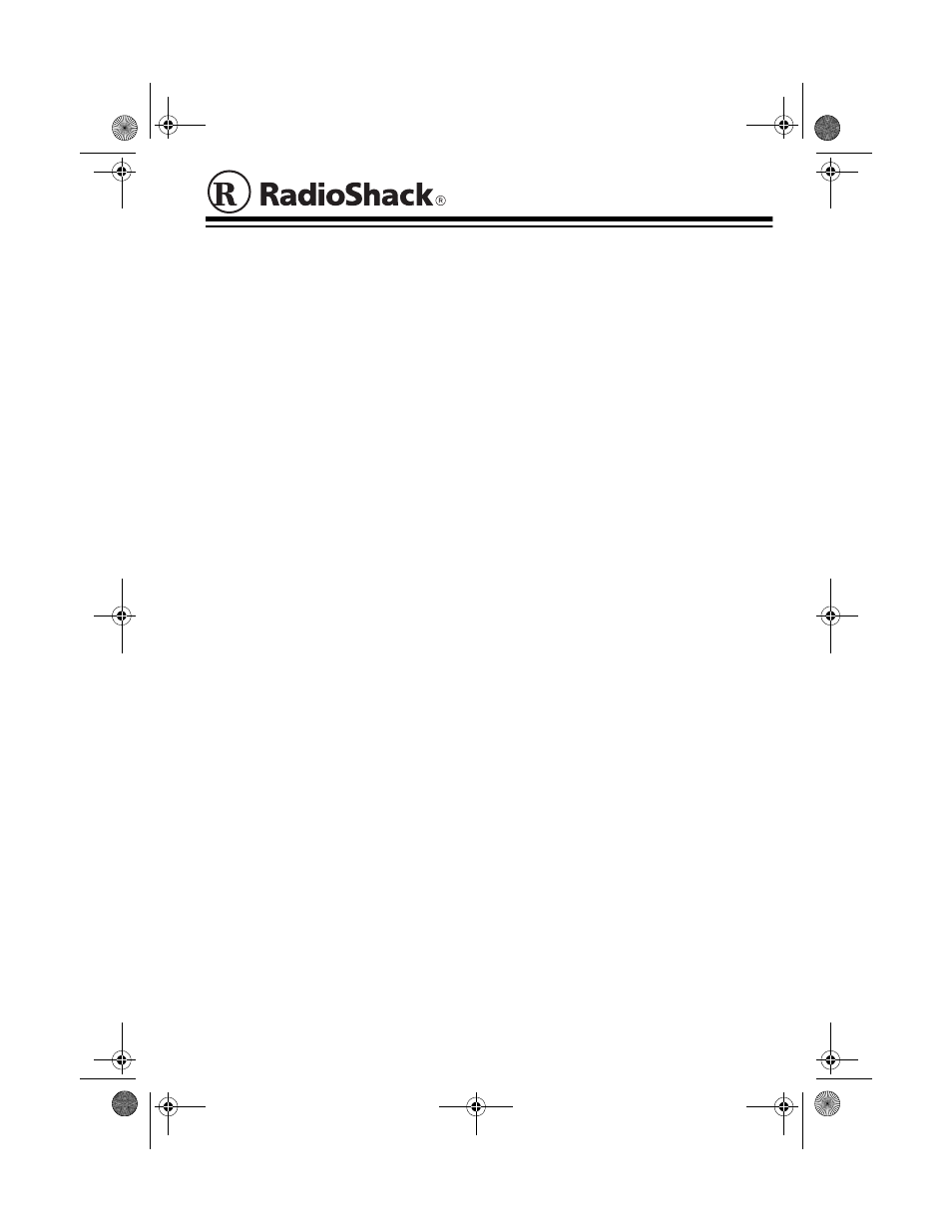 Radio Shack 12-1738 User Manual | 4 pages