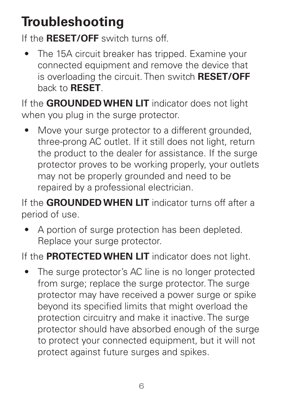 Troubleshooting | Radio Shack Enercell 61-188 User Manual | Page 6 / 10