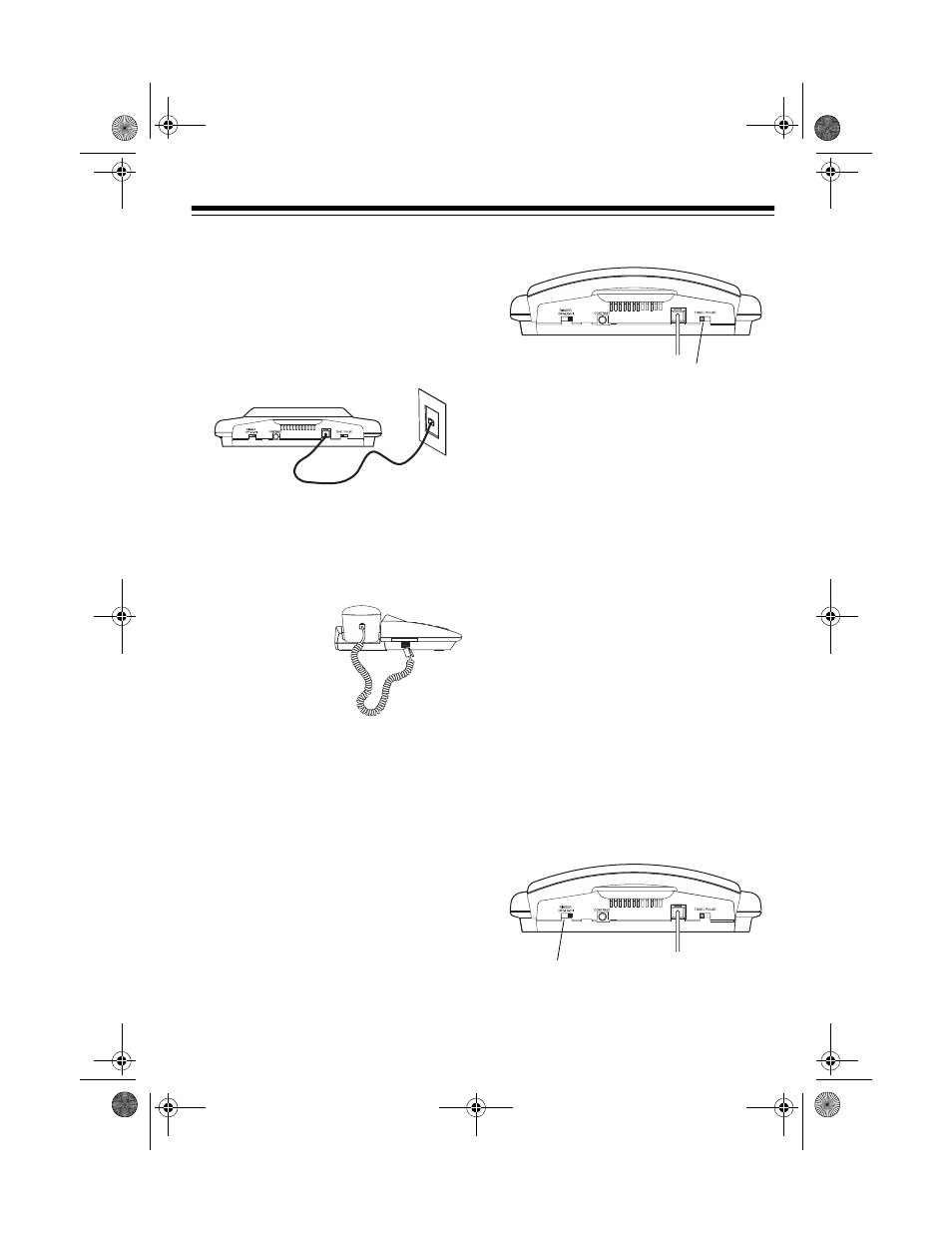Connecting the phone, Connecting the handset, Setting the dialing mode | Setting the ringer’s volume | Radio Shack CID-927 User Manual | Page 7 / 16
