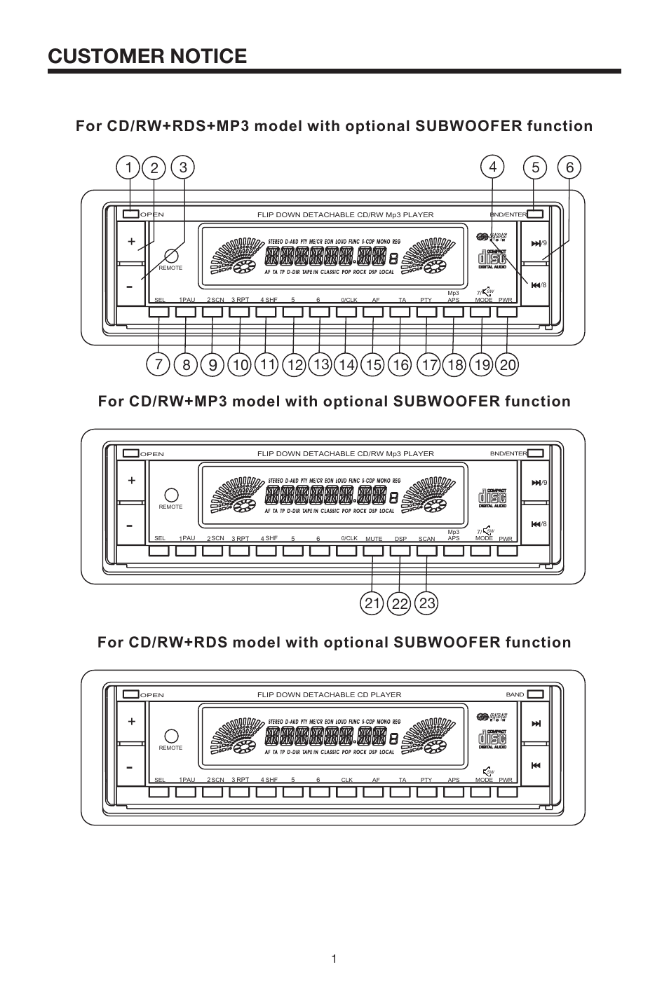 Customer notice | Radio Shack PLCD35 User Manual | Page 2 / 12