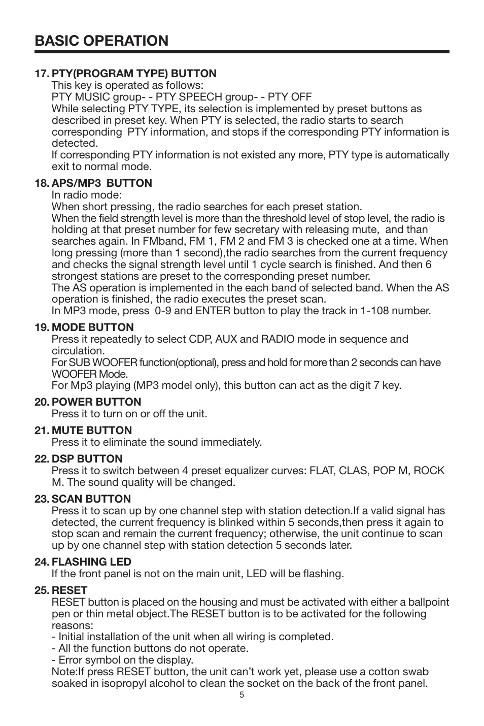 Basic operation | Radio Shack PLCD35 User Manual | Page 6 / 12
