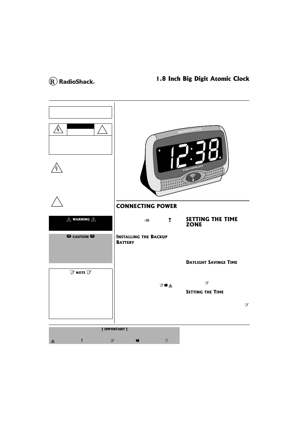 Radio Shack 63-1416 User Manual | 4 pages