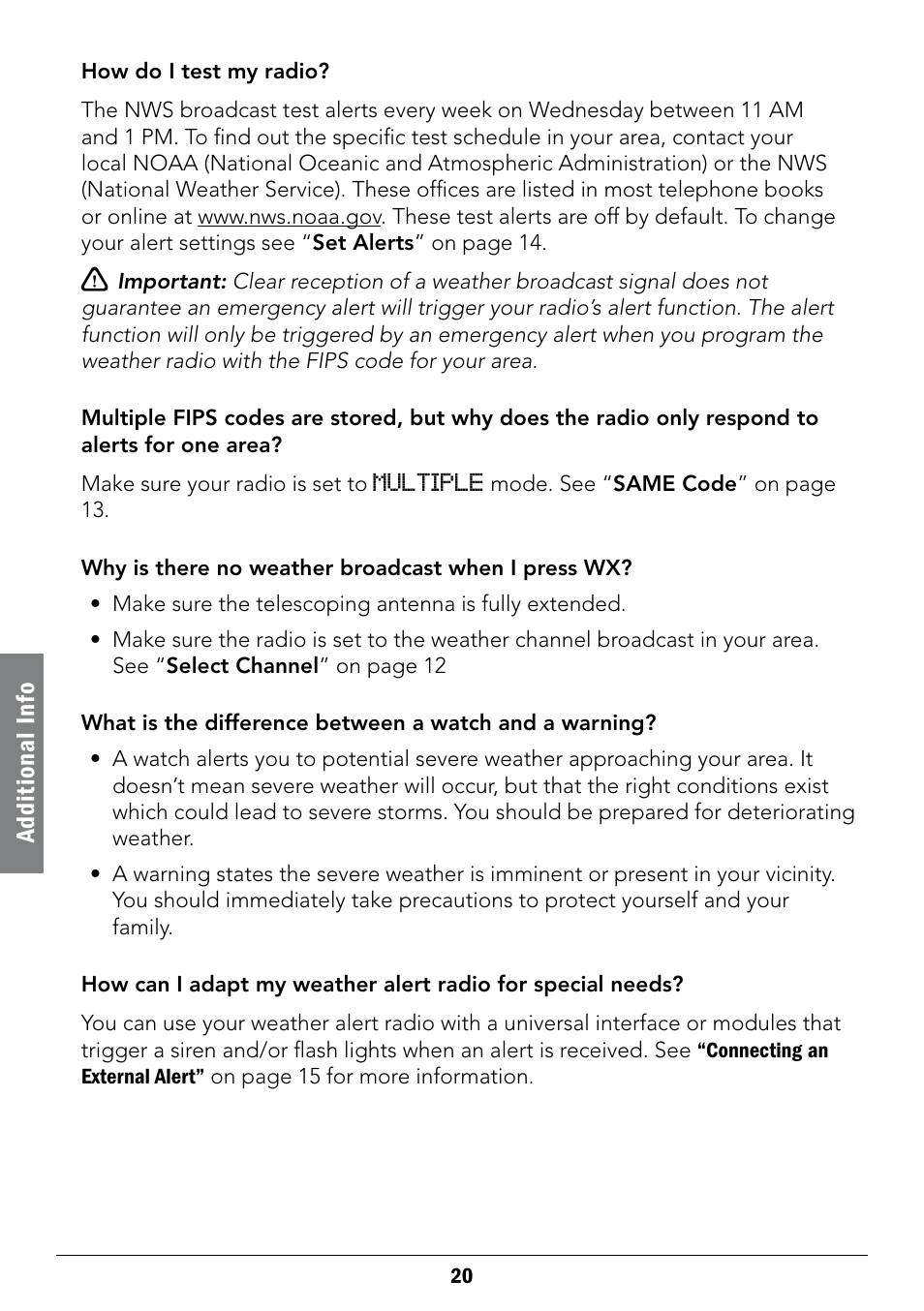 Radio Shack 12-519 User Manual | Page 20 / 24