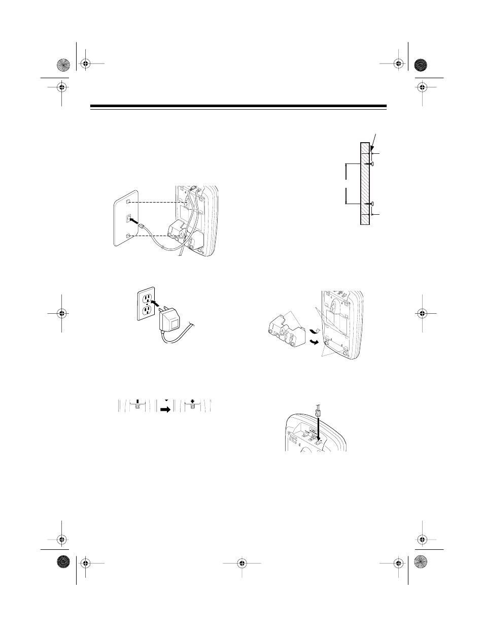 Directly on the wall | Radio Shack ET-1104 User Manual | Page 8 / 24