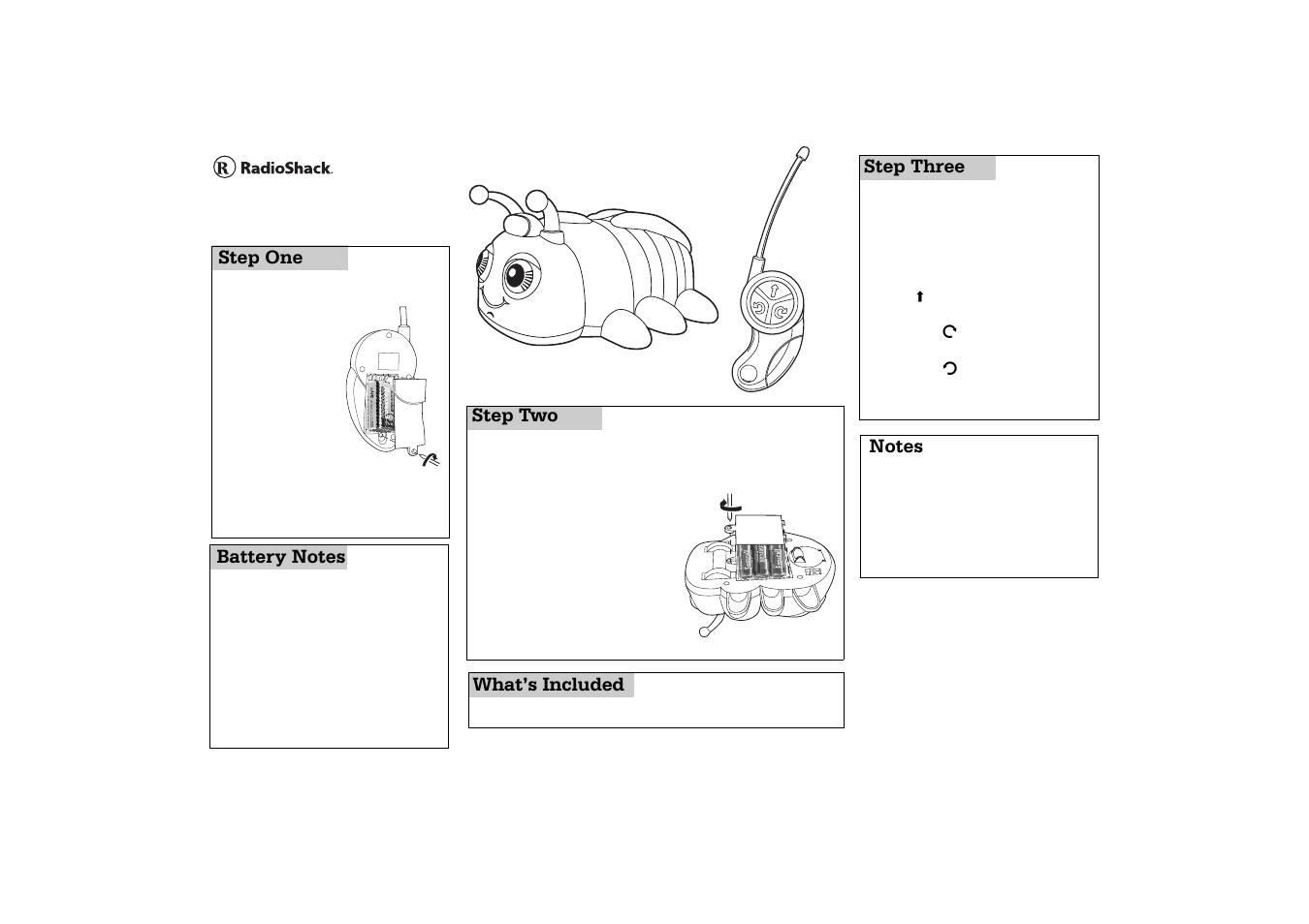 Radio Shack RC HONEY BEE I BUG 60-2792 User Manual | 2 pages