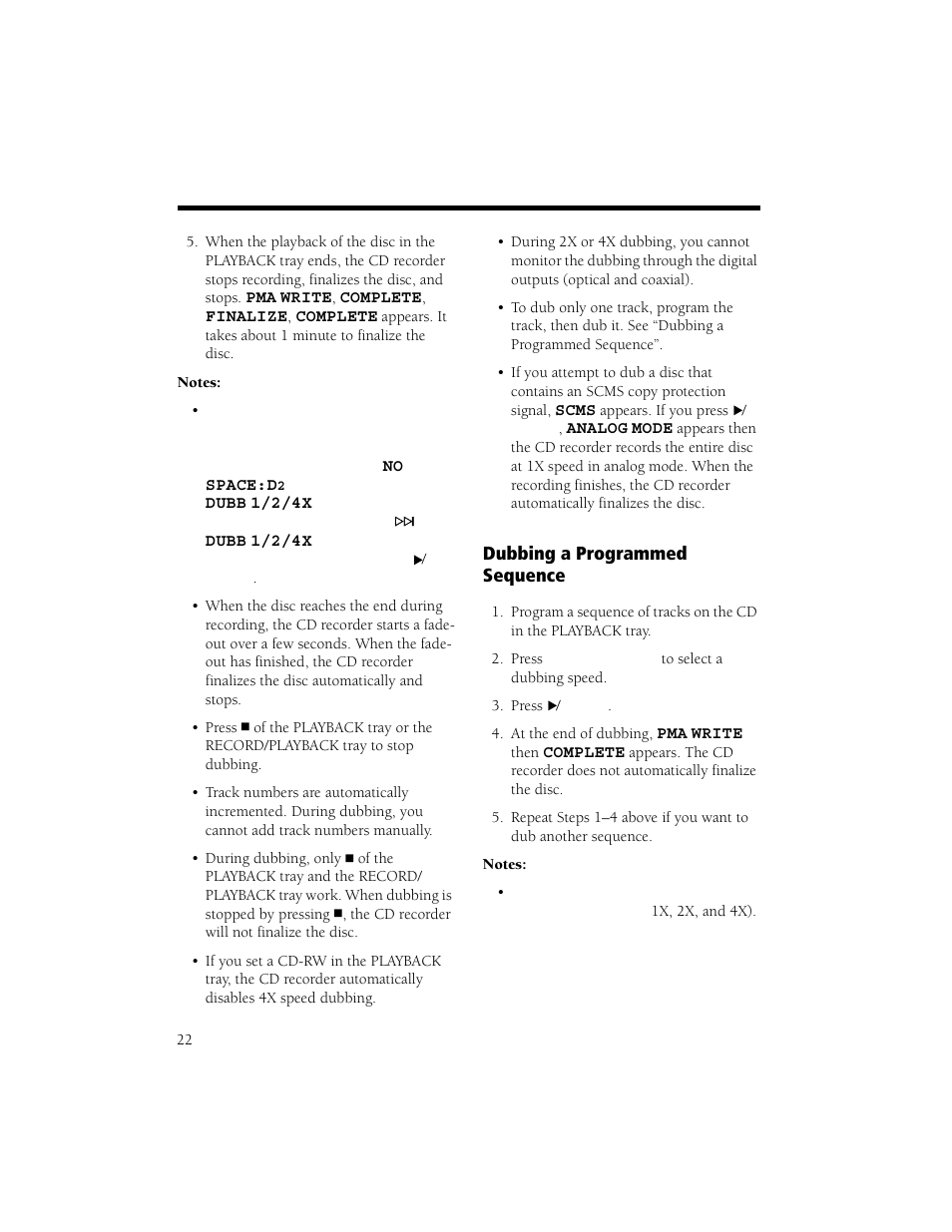 Dubbing a programmed sequence | Radio Shack CD Player User Manual | Page 22 / 32