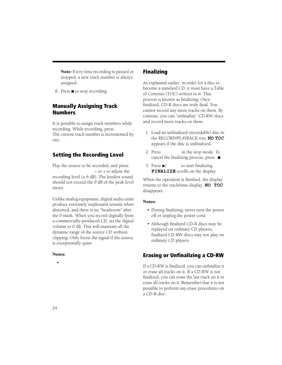 Manually assigning track numbers | Radio Shack CD Player User Manual | Page 24 / 32