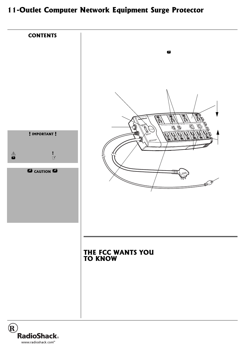 Radio Shack 61-2424 User Manual | 4 pages