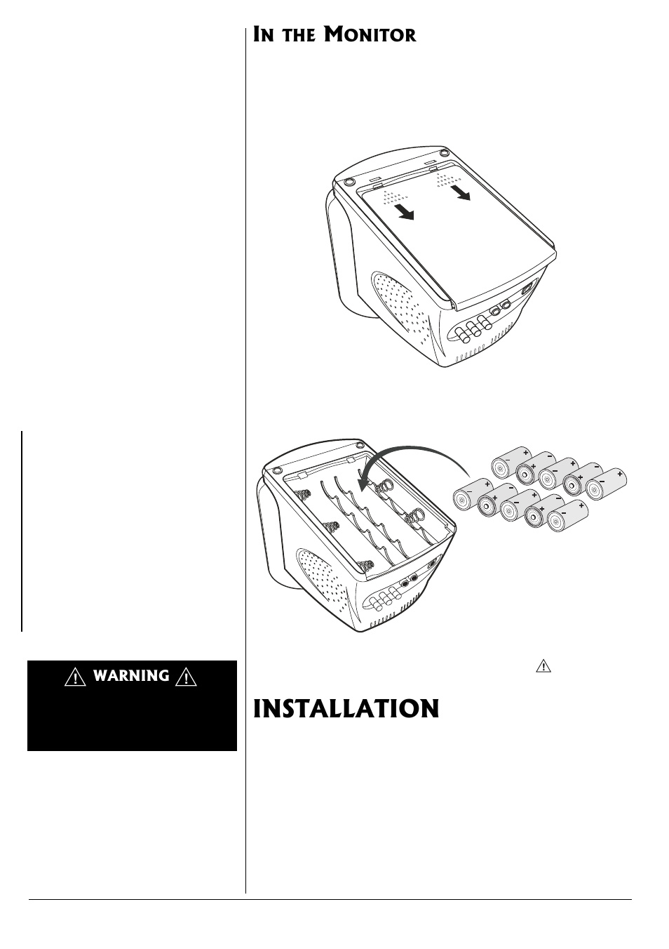 In the monitor, Installation | Radio Shack 49-2534 User Manual | Page 4 / 12