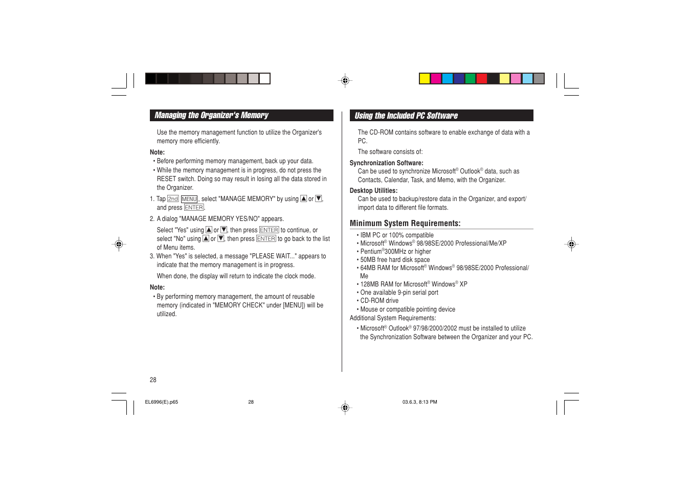 Using the included pc software | Radio Shack EL-6996 User Manual | Page 30 / 40