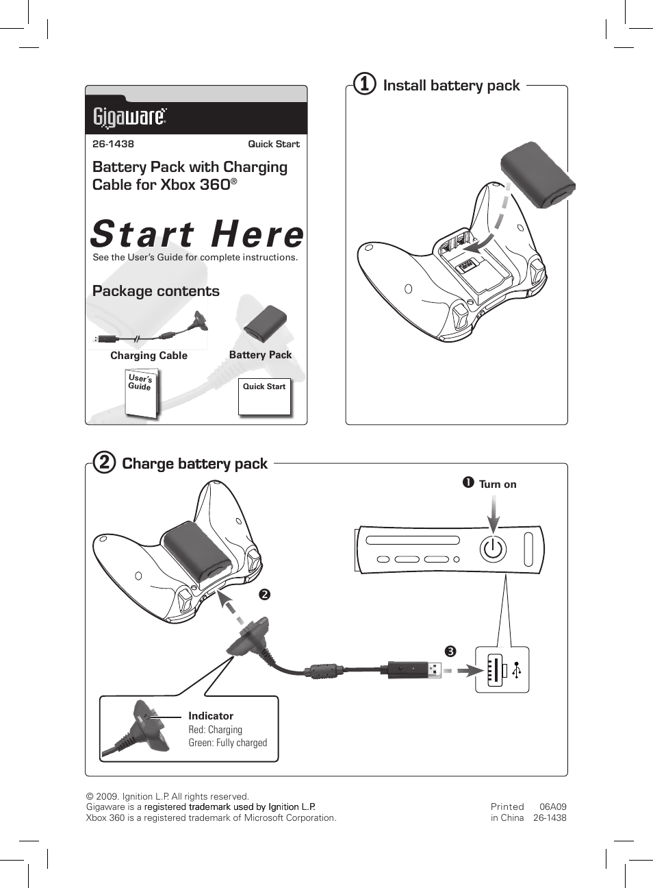 Radio Shack Gigaware 26-1438 User Manual | 1 page