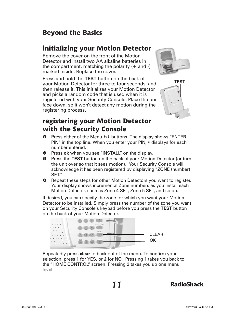 Radio Shack 49-1000 User Manual | Page 11 / 32