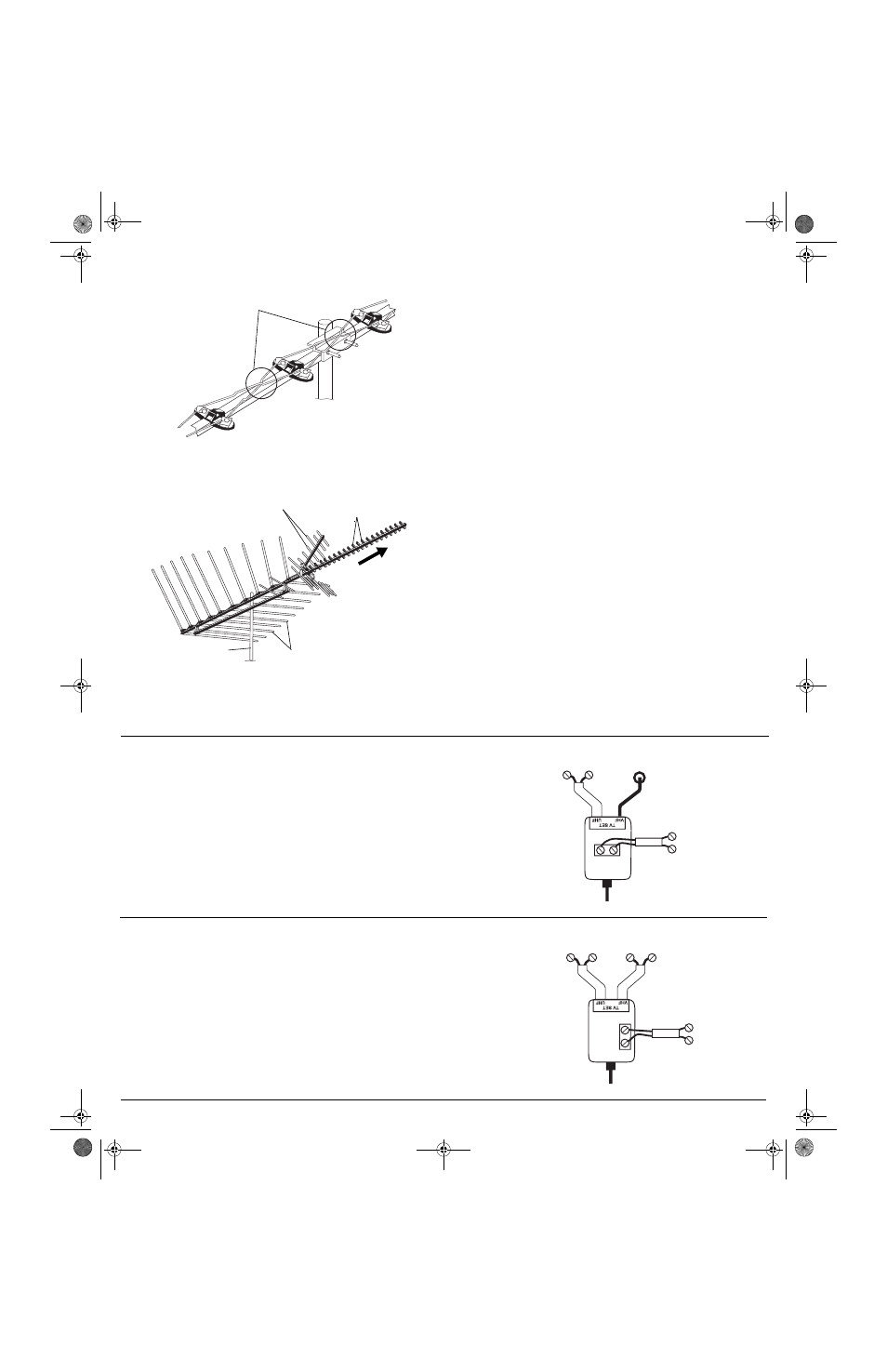 Routing the cable to your tv/vcr/fm receiver, Connecting to your tv/vcr and fm receiver | Radio Shack VU-210XR User Manual | Page 3 / 4