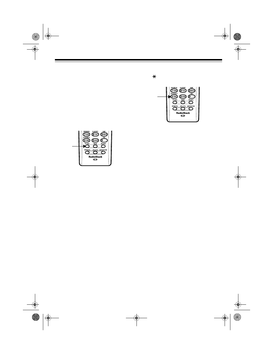 Using flash, Using tone services on a pulse line, Using the intercom | Radio Shack TAD-727 User Manual | Page 17 / 36
