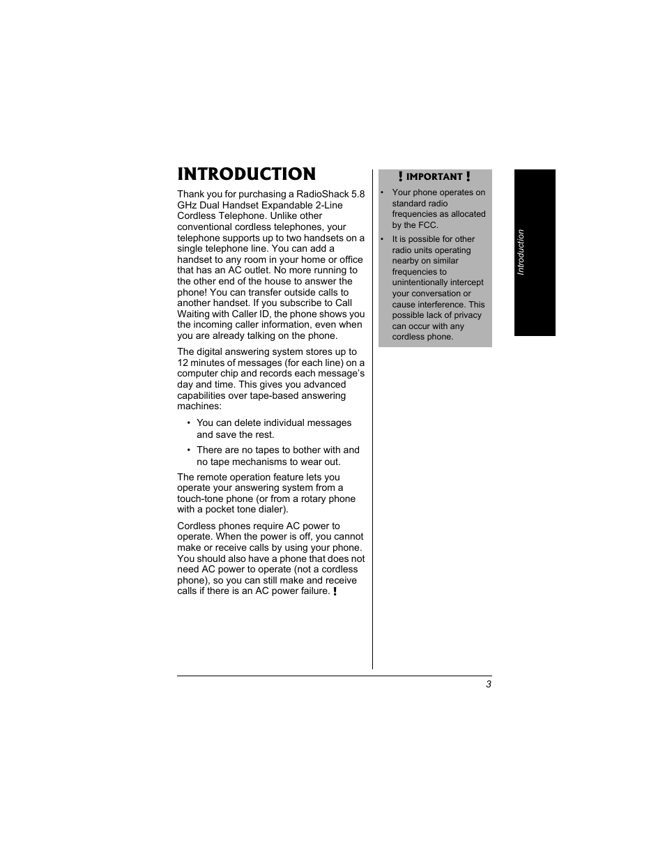 Introduction | Radio Shack 43-3704 User Manual | Page 3 / 76