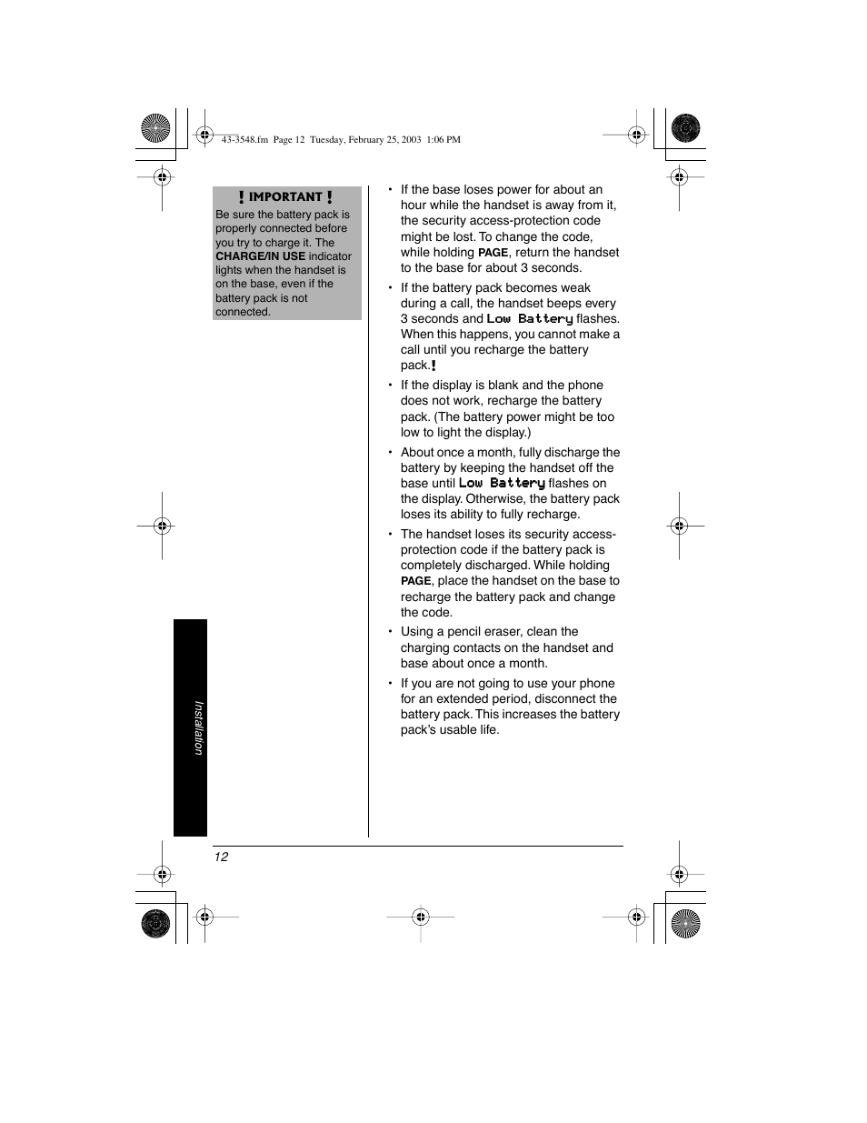 Radio Shack 43-3548 User Manual | Page 12 / 36