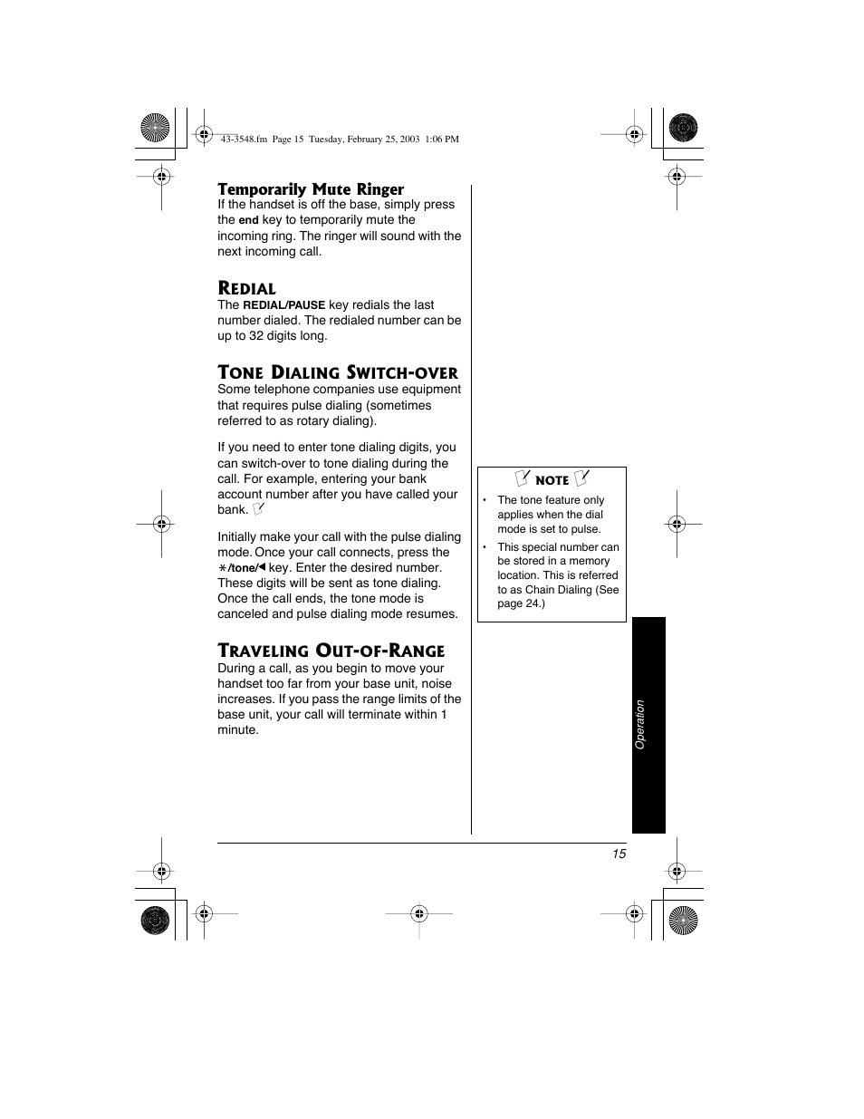 Radio Shack 43-3548 User Manual | Page 15 / 36