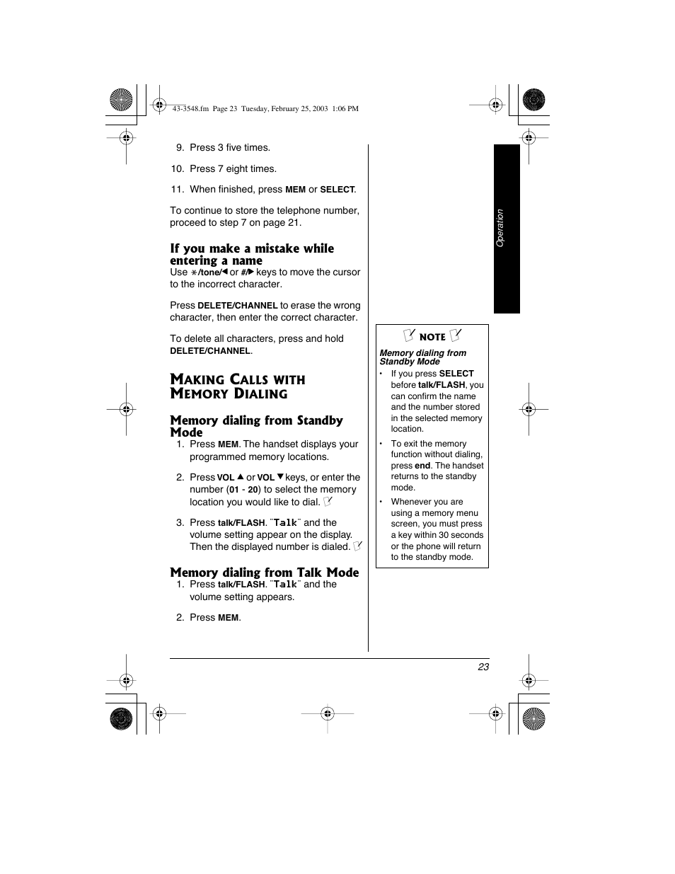 Radio Shack 43-3548 User Manual | Page 23 / 36